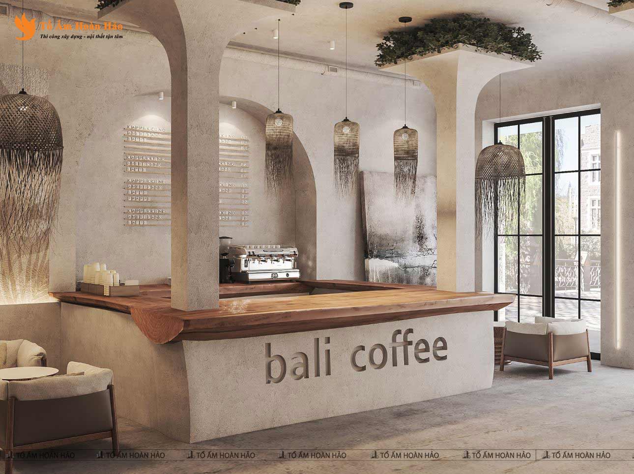 BALI COFFEE - THIẾT KẾ QUÁN CÀ PHÊ ĐẬM CHẤT ĐỊA TRUNG HẢI VỚI DT 220M2 4