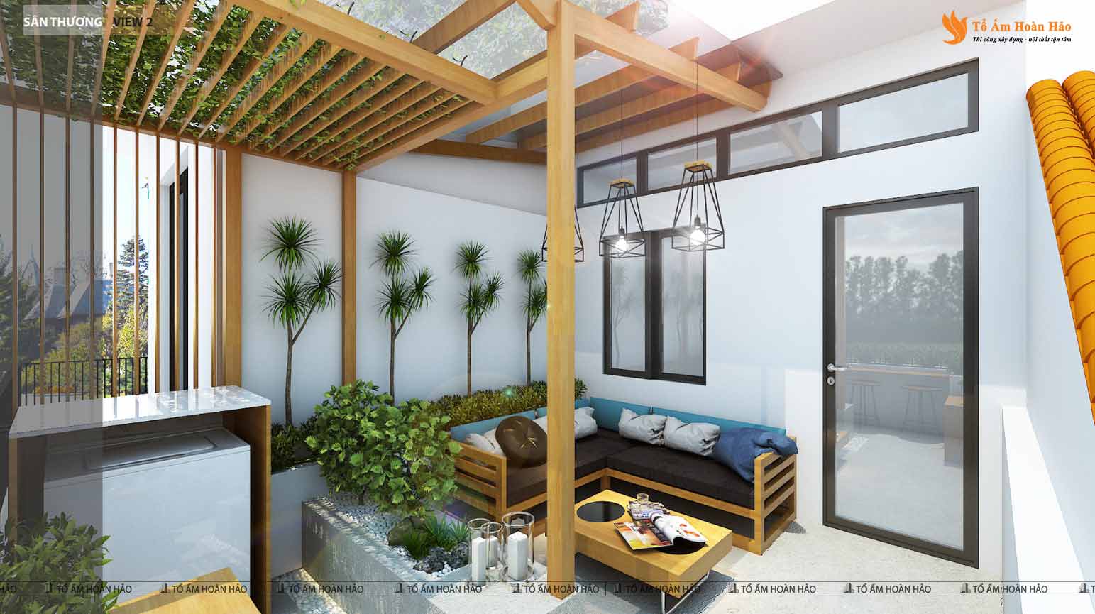 Ý TƯỞNG THIẾT KẾ SÂN THƯỢNG ĐẸP MẮT XU HƯỚNG MỚI NHẤT 2023 - BẠN KHÔNG THỂ BỎ LỠ 12