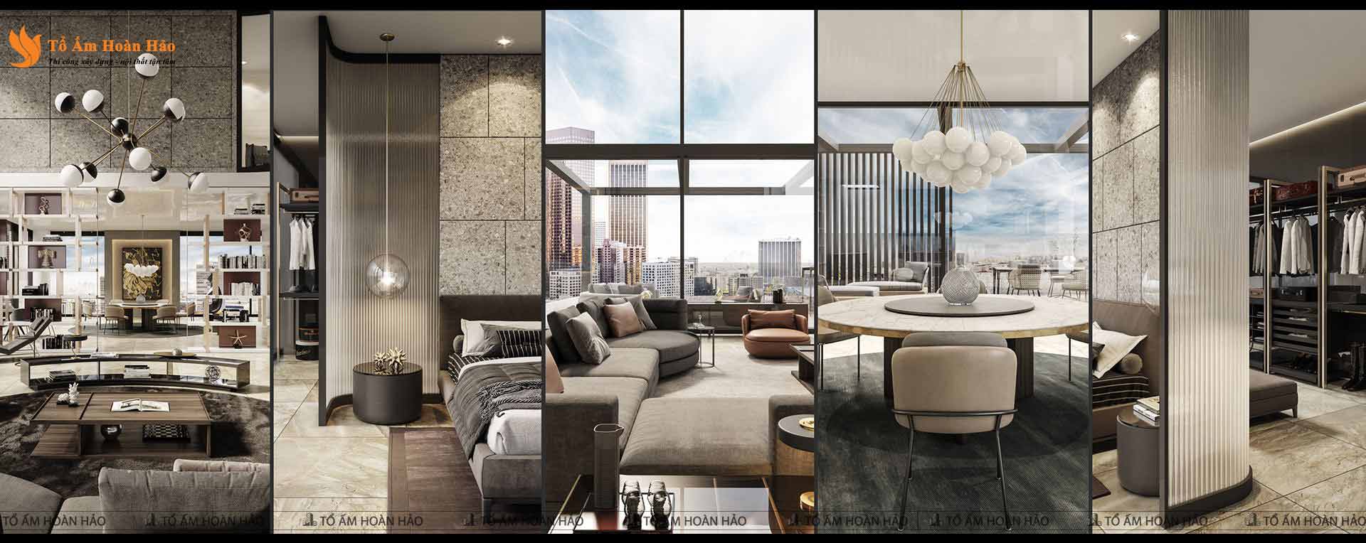 THIẾT KẾ NỘI THẤT PENTHOUSE 280M2 - PHONG CÁCH HIỆN ĐẠI LUXURY 15
