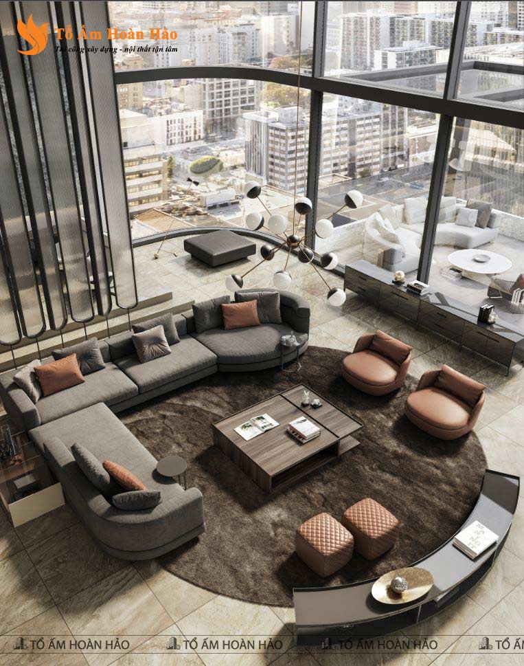 THIẾT KẾ NỘI THẤT PENTHOUSE 280M2 - PHONG CÁCH HIỆN ĐẠI LUXURY 6