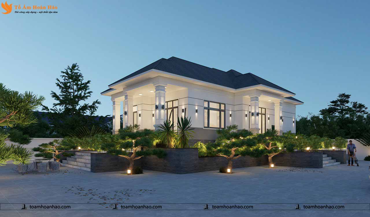 THI CÔNG THIẾT KẾ BIỆT THỰ MÁI THÁI 800M2 - QUẢNG BÌNH 9 thiết kế biệt thự