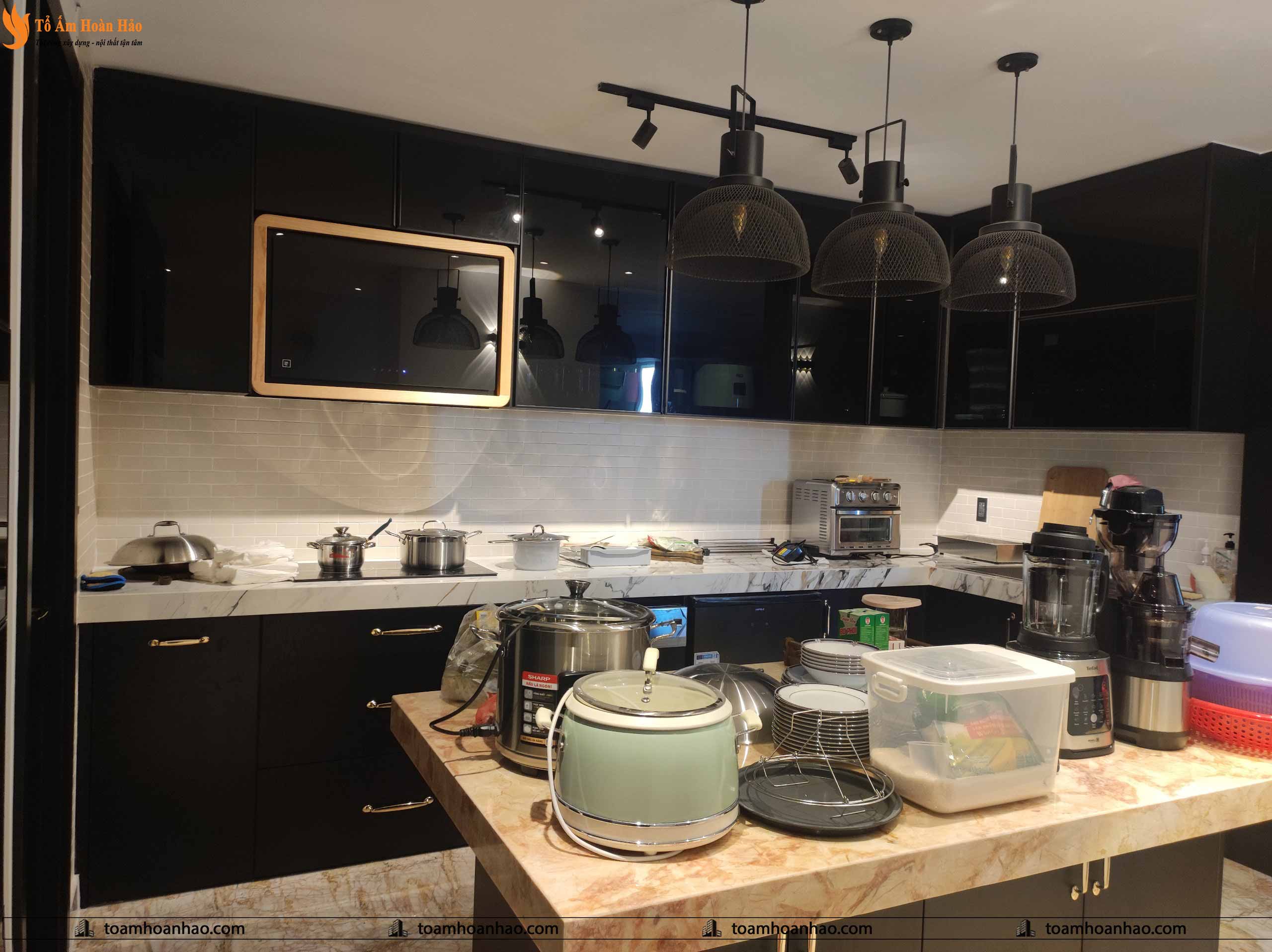 CÔNG TRÌNH BẾP TẠI DỰ ÁN THE MANOR CENLTRAL PARK - QUẬN BÌNH THẠNH 4 công trình bếp